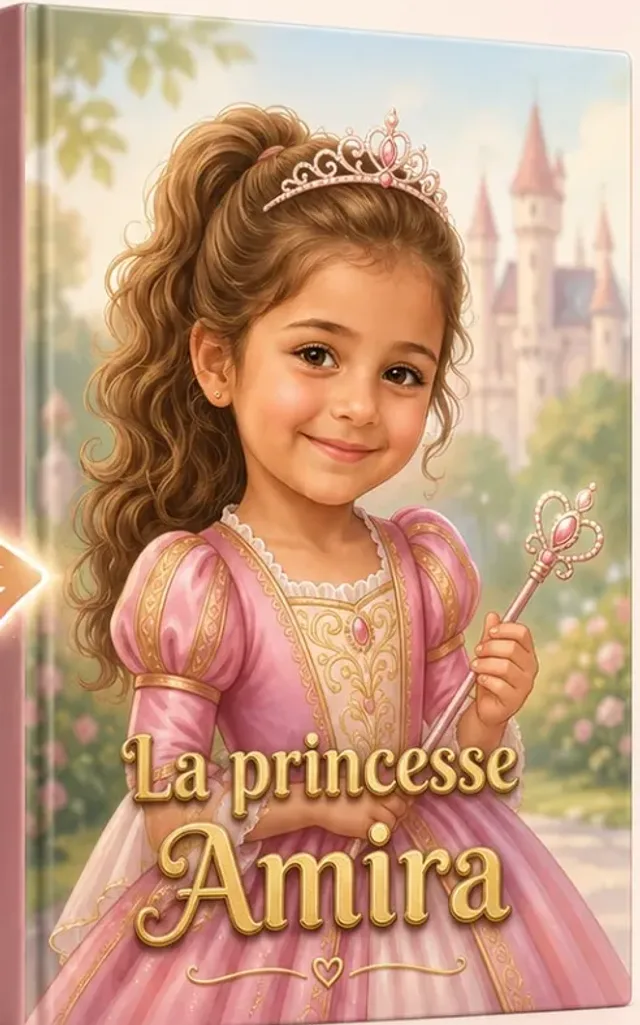La couverture illustrée « La princesse Amira »