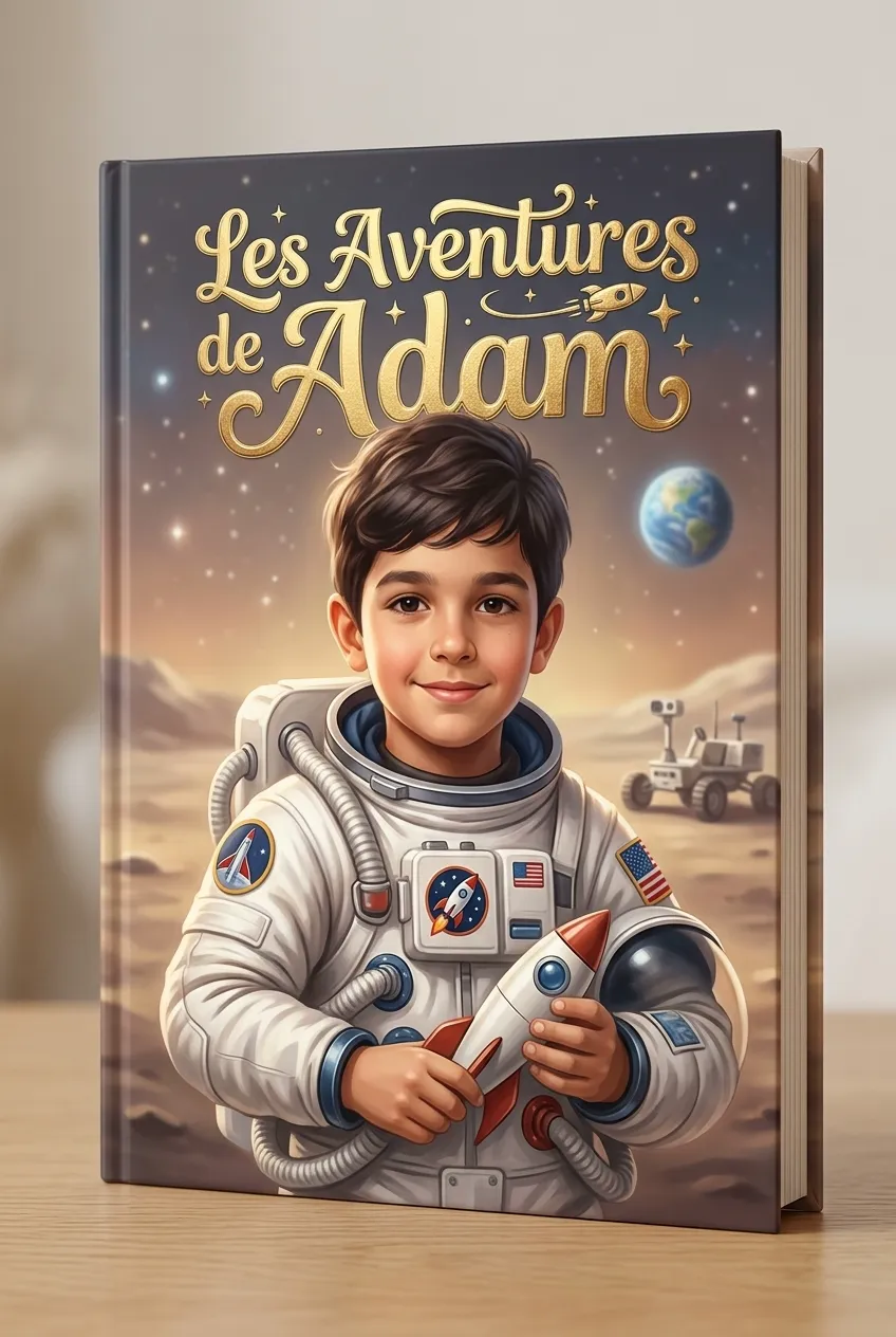Livre « Les Aventures de Adam », thème astronaute